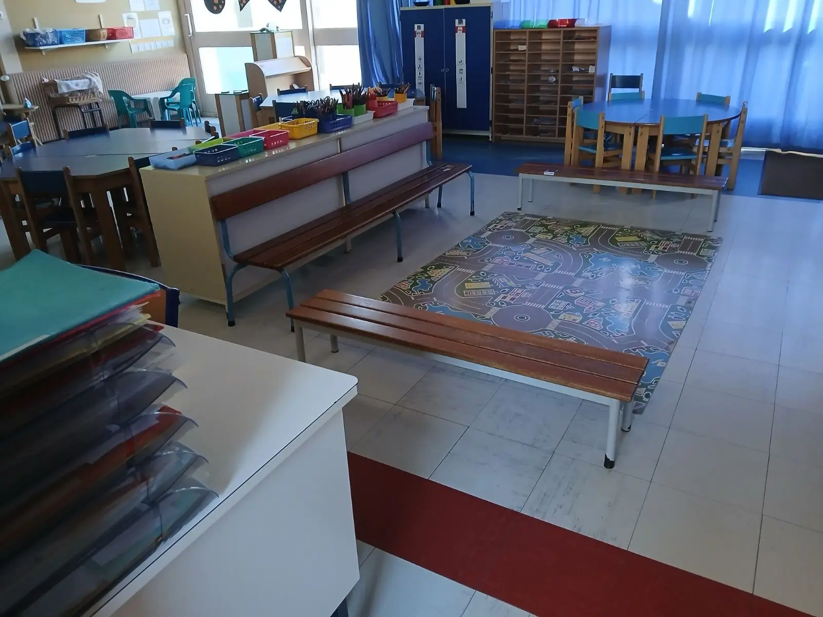 chantier d&eacute;samiantage &eacute;cole 77 pendant intervention